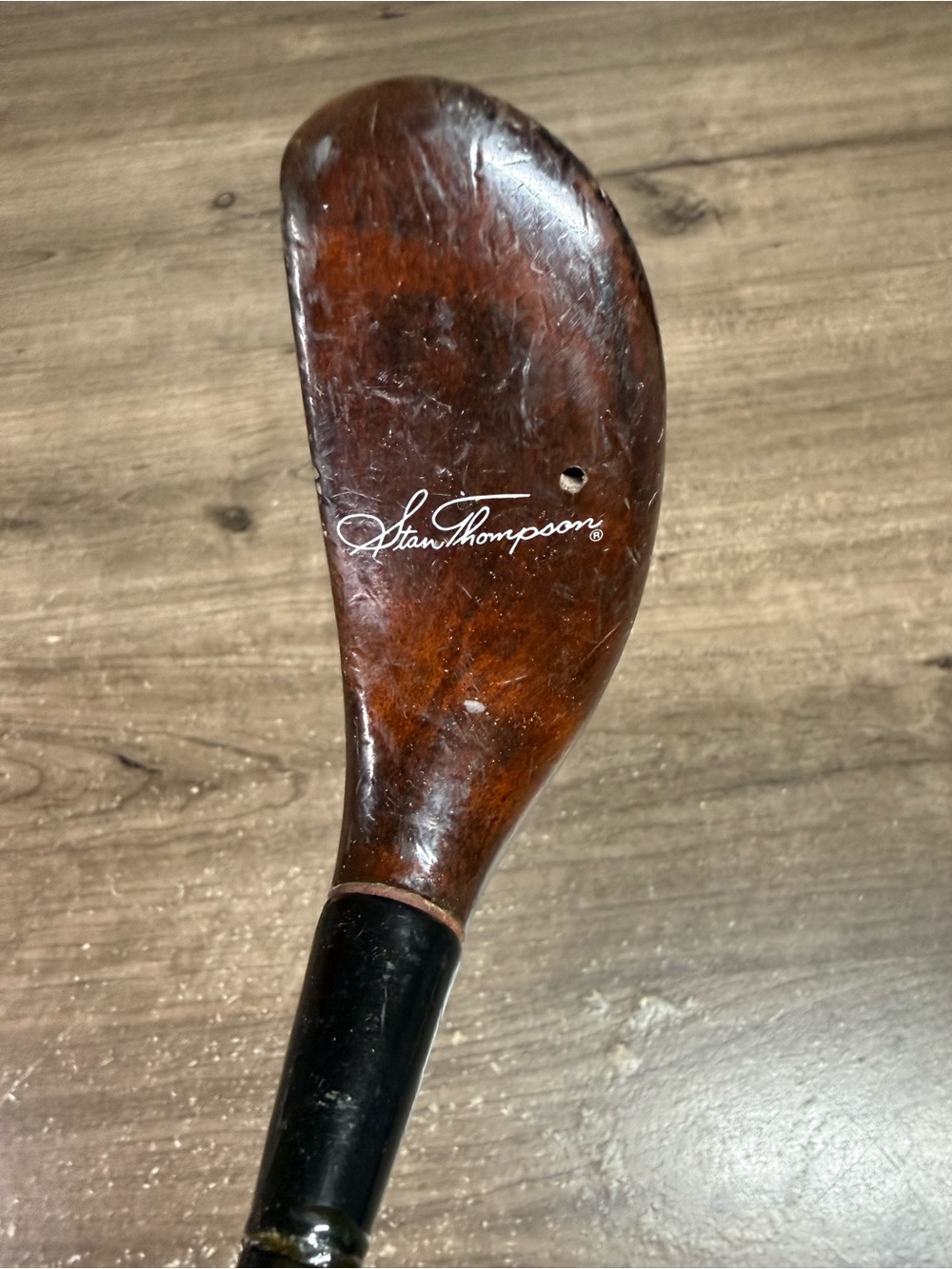 Vintage Stan Thompson Wood Brass Sole Putter 35.5” RH Pro Only Steel Shaft
